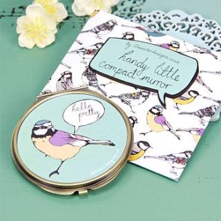 hola bird compact mirror by lisa angel homeware and gifts