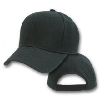 Plain Baseball Caps Blank Adjustable Velcro Hat (34 Colors Available) (Black) at  Mens Clothing store