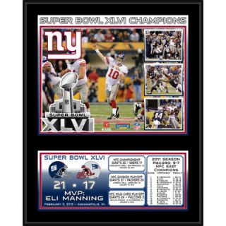 Mounted Memories NFL New York Giants Super Bowl XLVI Sublimated Plaque