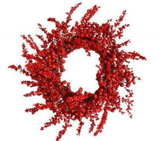 26 Red Berry Holiday Wreath by Valerie —