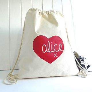 personalised heart 'knitti kiss' storage bag by rosie jo's