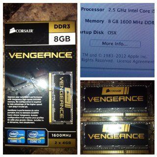 Corsair Vengeance 8GB (2x4GB)  DDR3 1600 MHz (PC3 12800) Laptop  Memory (CMSX8GX3M2A1600C9) Computers & Accessories