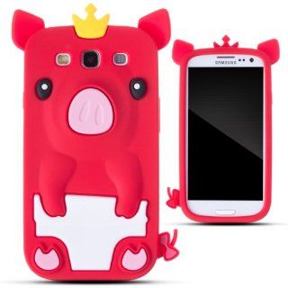 Zooky red silicone pig Case / Cover / Shell for Samsung Galaxy S3 (i9300) Cell Phones & Accessories