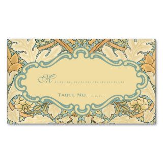 Antique Victorian Wedding Floral Table Numbers Business Card Template