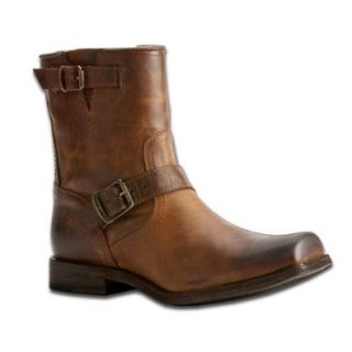 New FRYE Smith Engineer Leather Boot Tan Mens Shoes