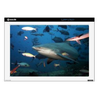 Swimming with Sharks 17" Laptop Decals