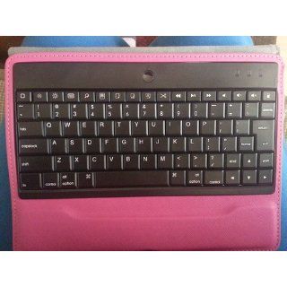 Lumsing Hot Pink Premium New Wireless Bluetooth Keyboard Folio PU Leather Case Cover Magnetic Smart Stand for iPad 2 New Apple iPad 3 3rd Gen & Ipad 4 Gen Computers & Accessories