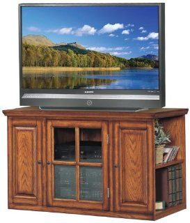 Burnished Oak 42" Wide Television Console   Entertainment Stands