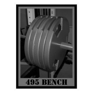 495 BENCH Weightlifting Poster