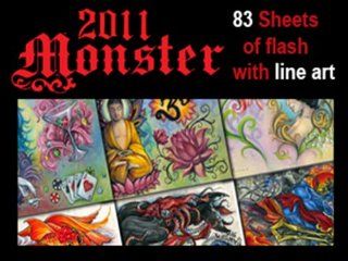 2011 Monster 90 Sheet Tattoo Flash Collection Health & Personal Care