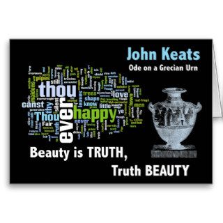 John Keats   Beauty is Truth   Grecian Urn   Art Card