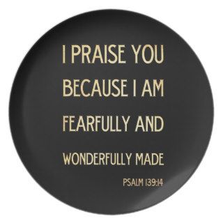Christian Scriptural Bible Verse   Psalm 13419 Party Plate
