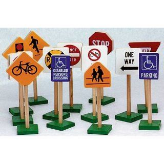 Guidecraft Miniature Traffic Signs Toys & Games