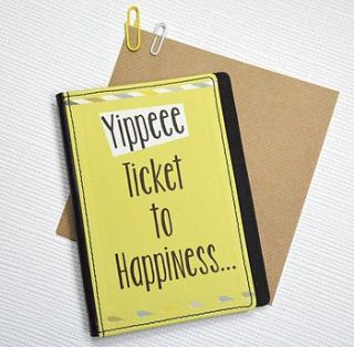 happiness wording leather passpost cover by tilliemint loves