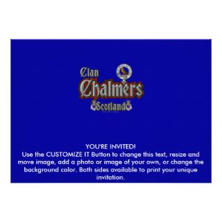 Chalmers Clan Tartan Personalized Invitations