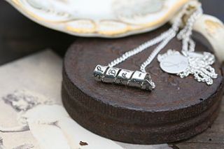 personalised petite open scroll necklace by joulberry