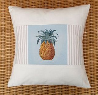 hand painted pineapple cushion by edwina cooper designs