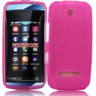 Gel Case Cover Skin For Nokia Asha 305 306 / Pink Cell Phones & Accessories