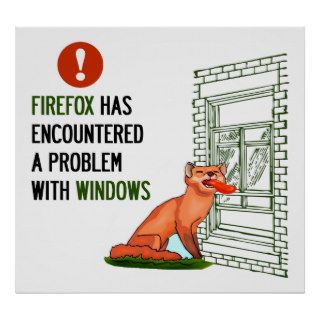 Firefox has encountered a problem with windows print