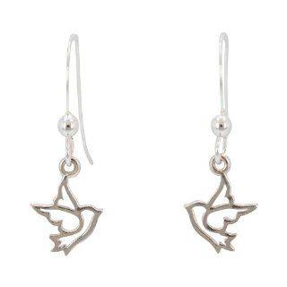 Tiny Dove Earrings in Sterling Silver, Cut Out Design, For Girls and Women, #7079 Taos Trading Jewelry Jewelry