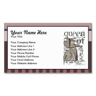 Alice In Wonderland Queen of Hearts Grunge (Pink) Business Card Templates