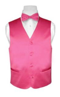 BOY'S Solid HOT PINK FUCHSIA Color Dress Vest BOWTIE Set size 6 Business Suit Vests Clothing