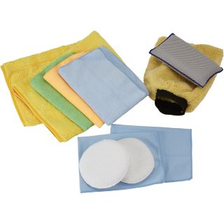 Detailer's Choice Microfiber Car Cleaning Kit — 10-Pc., Model# 1123  Towels   Rags