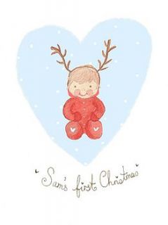 personalised first christmas card by love lucy illustration
