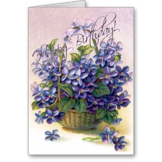 Happy Birthday Violets Card