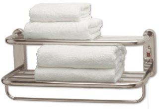 Warmrails Hardwired Wall Mounted Heated Towel Shelf, Satin Nickel   Towel Warmers
