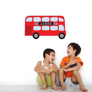 personalised childrens bus wall stickers by parkins interiors