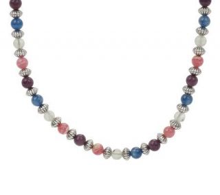 Carolyn Pollack Windsong Sterling Bead Necklace —