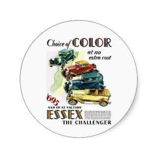The Essex Challenger   Vintage Ad Round Sticker
