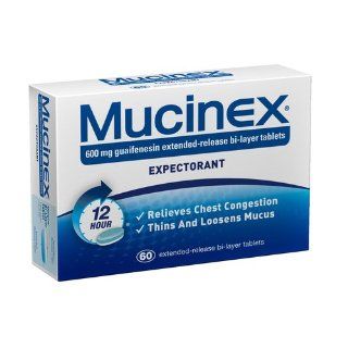 Mucinex 12 Hour Chest Congestion Expectorant Tablets, 40 Count Health & Personal Care