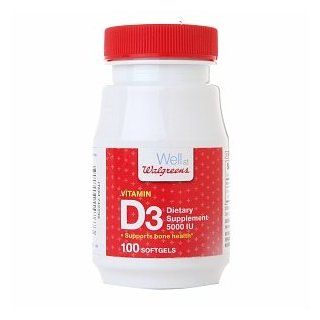  Vitamin D3 5000 IU, Softgels, 100 ea  Beauty