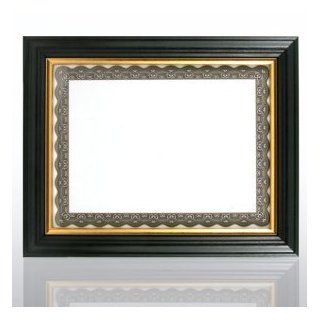 Black Wooden Frame with Gold Trim  Document Holders 