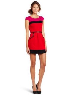 My Michelle Juniors Colorblock Dress, Fuchsia, 3