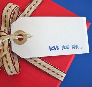'love you dad' gift tag by chapel cards