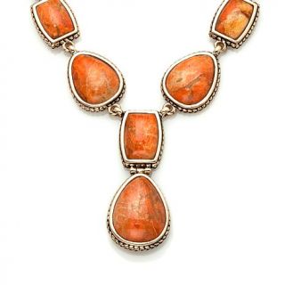 Studio Barse Orange Sponge Coral Bronze 18 1/2" Necklace