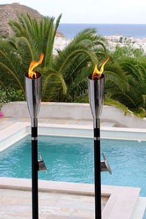 pair of olympia flame garden torches by posh garden furniture