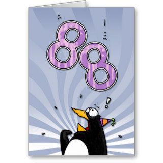 88th Birthday   Penguin Surprise Card