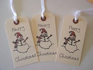 frosty the snowman christmas gift tags by the blueberry patch by sarah benning