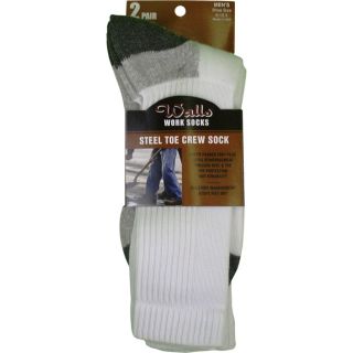 Walls Steel Toe Boot Length Work Socks — 2 Pairs  Socks