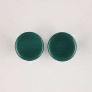 Teal Glass Plugs with O Ring   1/2" (12mm)   Sold as a Pair Single Flared Body Piercing Plugs Jewelry