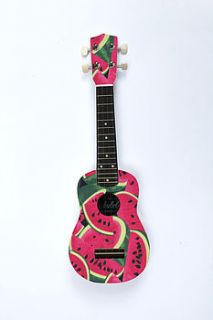 watermelon ukulele by the ukulele workshop