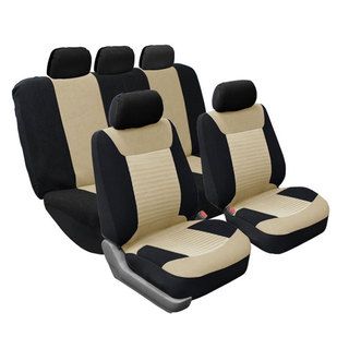 FH Group Full Set Airbag safe Beige Seat Covers FH Group Car Seat Covers
