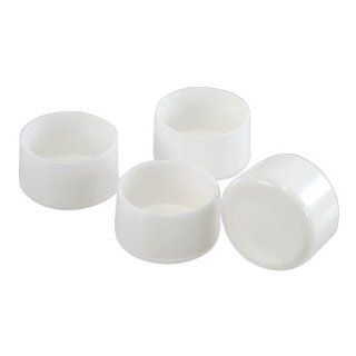 1 1/4" White Round Plastic Leg Tips (Pack of 4)   Furniture Cups  