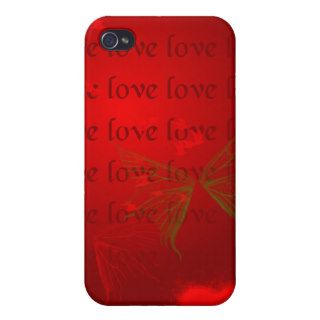 Valentine Red Hearts Case For iPhone 4