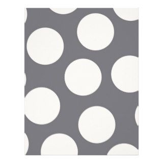 Warm Gray Polka Dots Custom Letterhead
