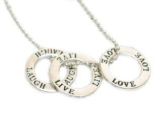 Live Laugh Love Ring Necklace Jewelry